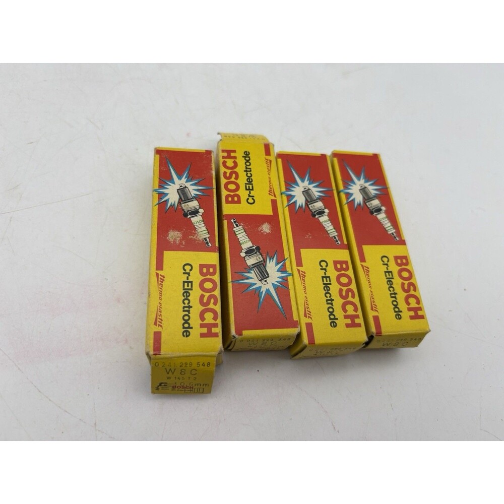 NOS Bosch W8C W445T2 Cr-Electrode Spark Plugs Lot of 4 Made in Germany